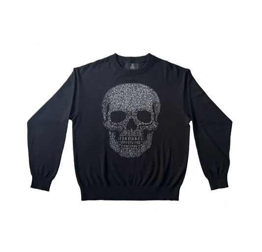 Silver Skull Intarsia Sweater