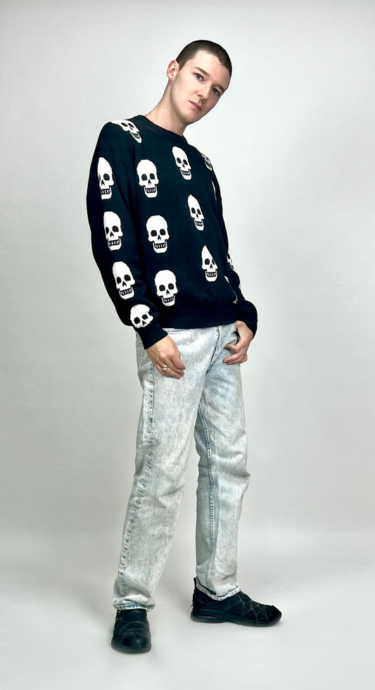 Skull Double Jacquard Sweater