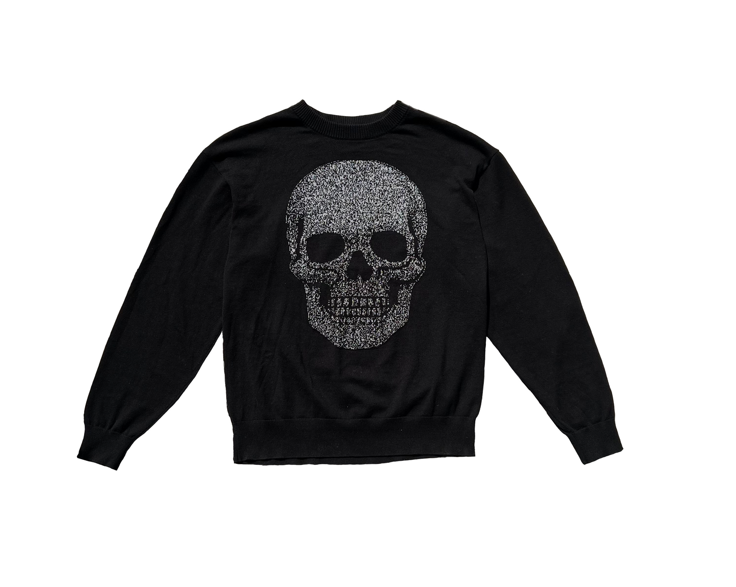 Silver Skull Intarsia Sweater