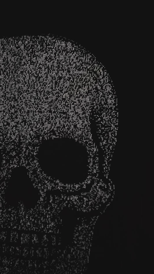 Silver Skull Intarsia Sweater